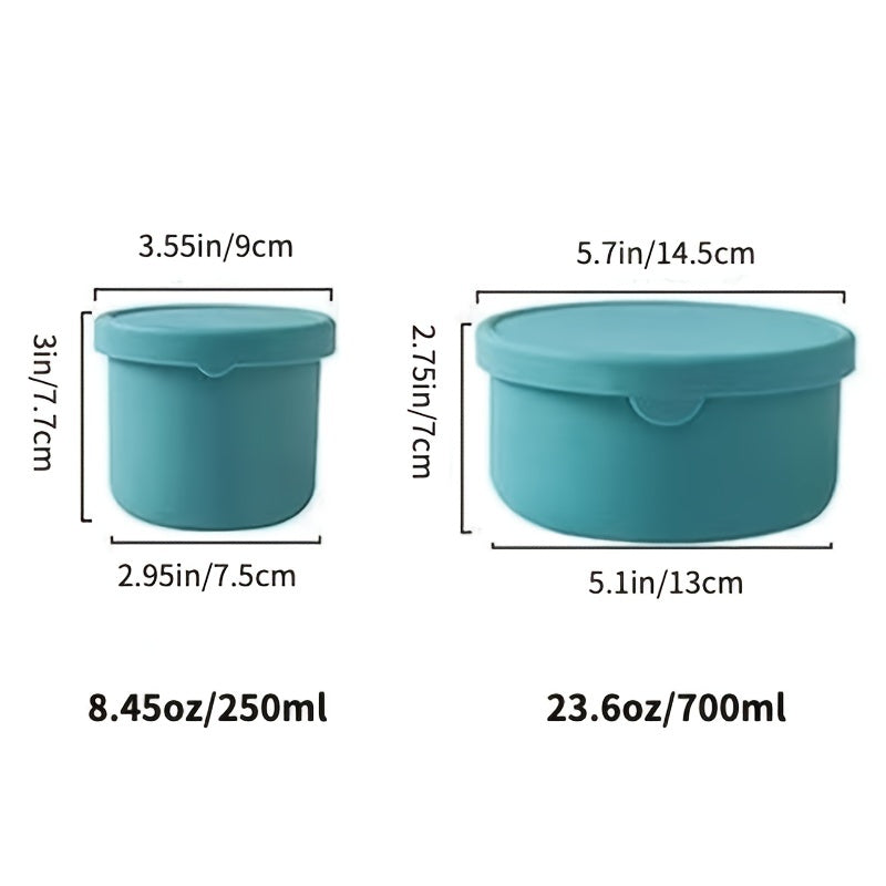 Läckagesäker silikon-bentolåda för barn – Fri från BPA och kemiska färger, tål mikrovågsugn och diskmaskin!