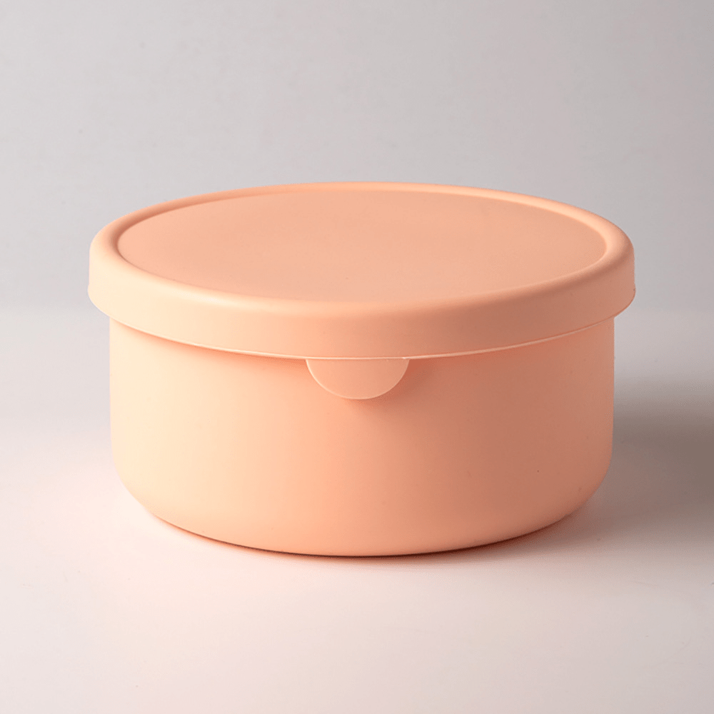 Läckagesäker silikon-bentolåda för barn – Fri från BPA och kemiska färger, tål mikrovågsugn och diskmaskin!