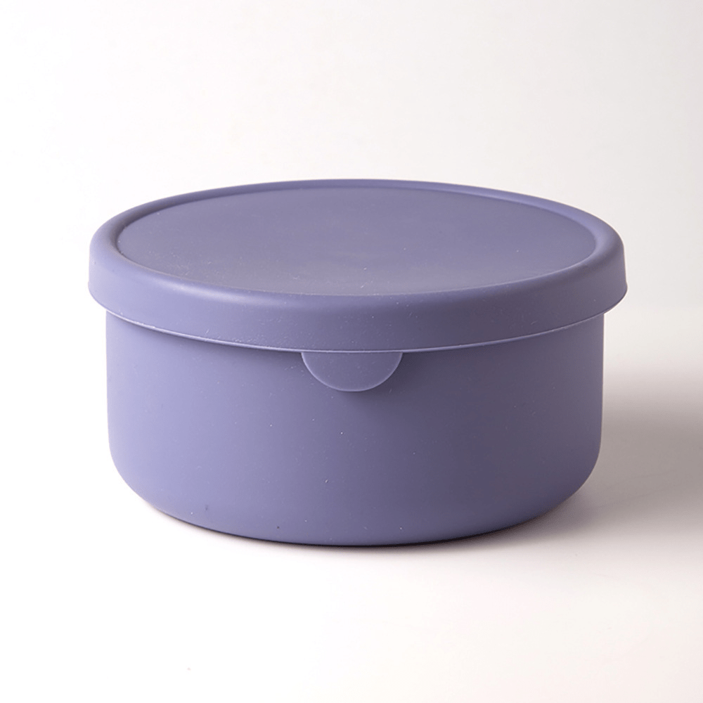 Läckagesäker silikon-bentolåda för barn – Fri från BPA och kemiska färger, tål mikrovågsugn och diskmaskin!